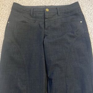 Athleta Pants Womens 6 Charcoal Canyon Casual Wool Blend Zip Calf Pockets